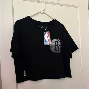 NWT NBA Black Short Sleeve Brooklyn Nets Tee size: M